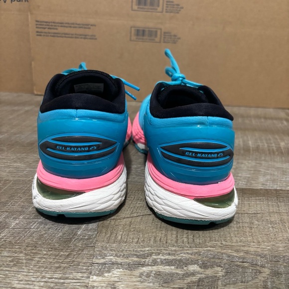 ASICS Gel- Kayano 25 Running Shoes women’s US 7.5 EU 39 Blue Pink Black Athletic - Picture 3 of 8